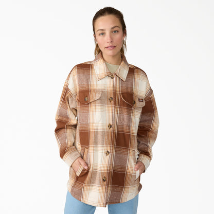 Dickies Women's Flannel Shacket - Cappuccino (K47)