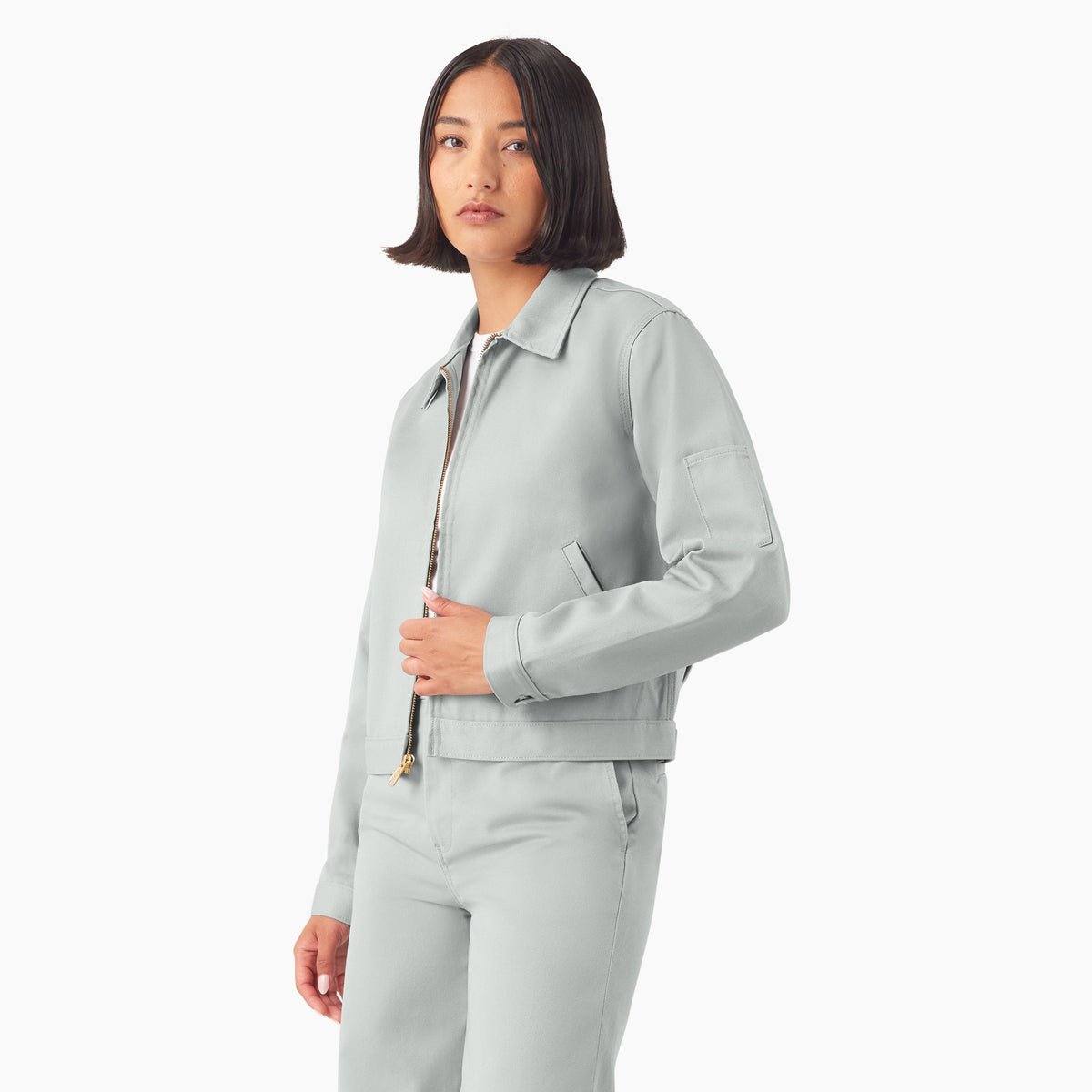 Dickies Women’s Unlined Cropped Eisenhower Jacket - Ultimate Gray (D06)