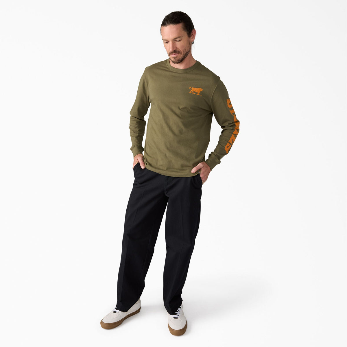 Dickies Headstrong Long Sleeve Graphic T-Shirt - Military Green (0ML)