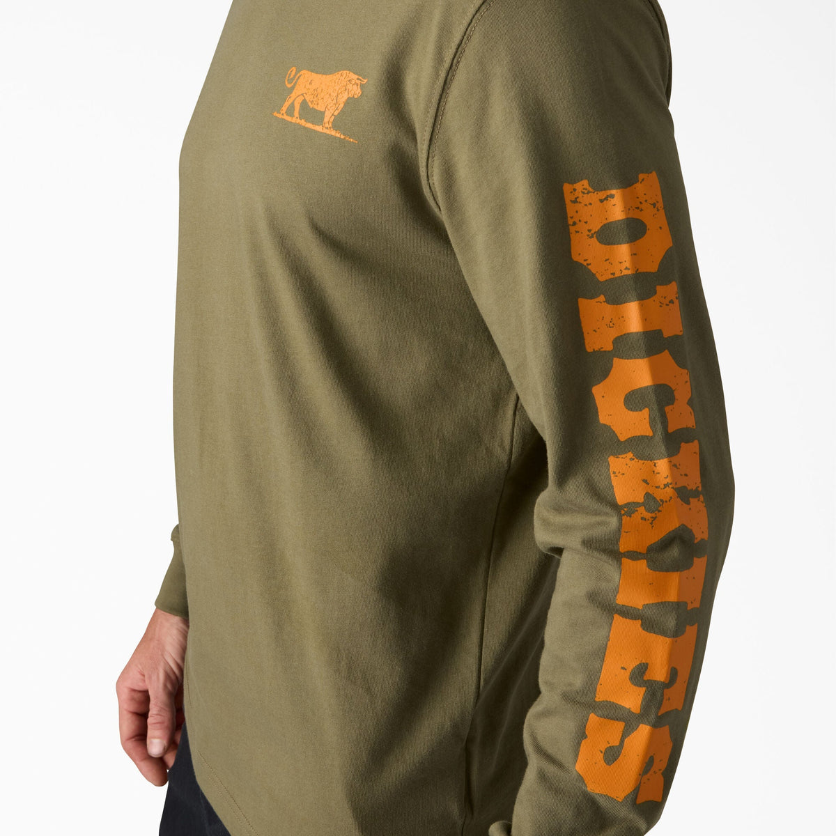 Dickies Headstrong Long Sleeve Graphic T-Shirt - Military Green (0ML)