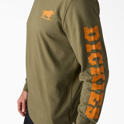 Dickies Headstrong Long Sleeve Graphic T-Shirt - Military Green (0ML)