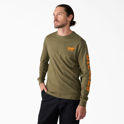 Dickies Headstrong Long Sleeve Graphic T-Shirt - Military Green (0ML)