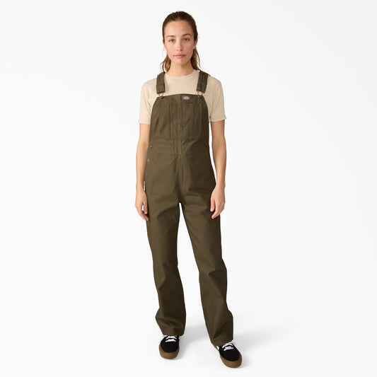 Dickies Women’s Relaxed Fit Bib Overalls - Moss Green (0MS)