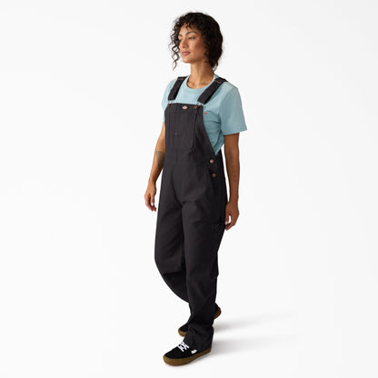 Dickies Women’s Relaxed Fit Bib Overalls - Black (BLK)