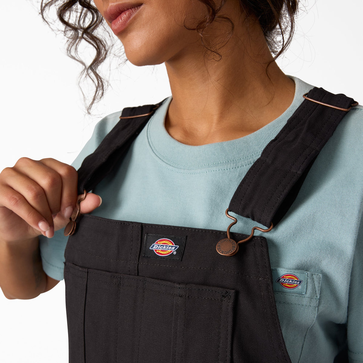 Dickies Women’s Relaxed Fit Bib Overalls - Black (BLK)