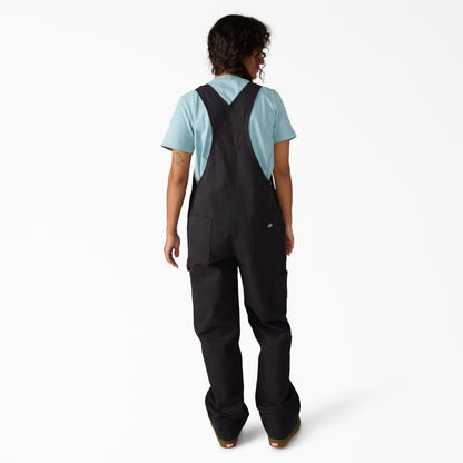 Dickies Women’s Relaxed Fit Bib Overalls - Black (BLK)