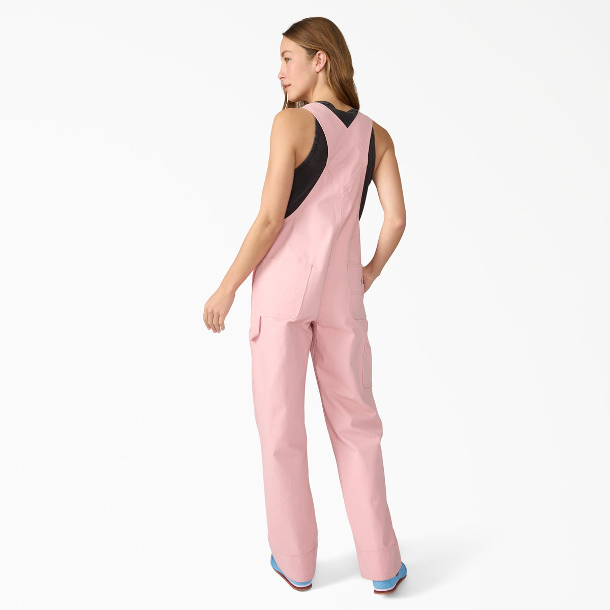 Dickies Women’s Relaxed Fit Bib Overalls - Bridal Rose (L47)