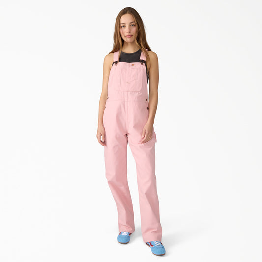 Dickies Women’s Relaxed Fit Bib Overalls - Bridal Rose (L47)