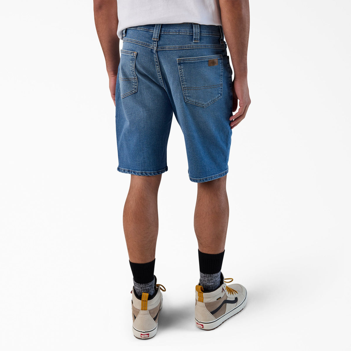 Dickies FLEX 5-Pocket Denim Shorts, 11" - Light Denim Wash (LWI)