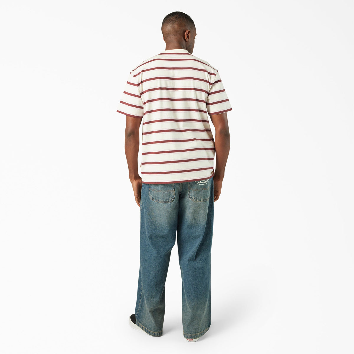 Dickies York Striped T-Shirt - Egret (C48)