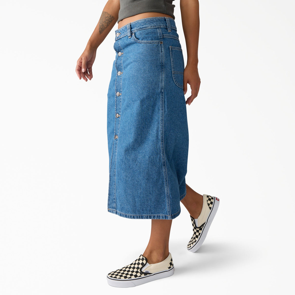 Dickies Women's Midi Denim Skirt - CLASSIC BLUE (CLB)