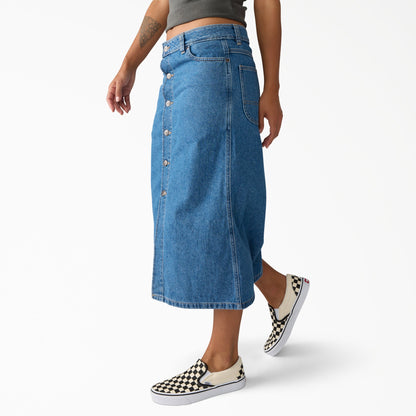 Dickies Women's Midi Denim Skirt - CLASSIC BLUE (CLB)