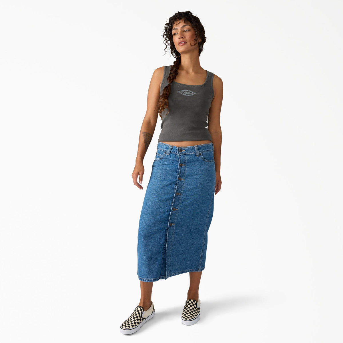 Dickies Women's Midi Denim Skirt - CLASSIC BLUE (CLB)