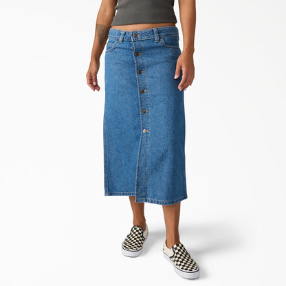 Dickies Women's Midi Denim Skirt - CLASSIC BLUE (CLB)