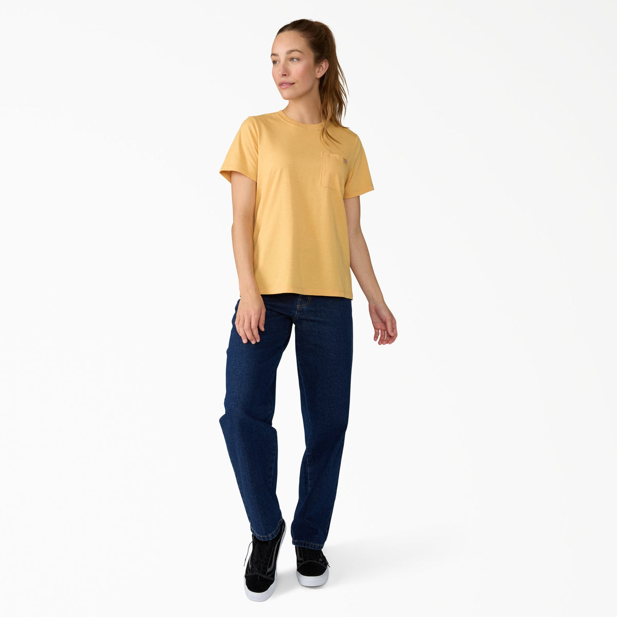 Dickies Women's Cooling Performance Short Sleeve Pocket T-Shirt - Oak Buff Heather (L66)
