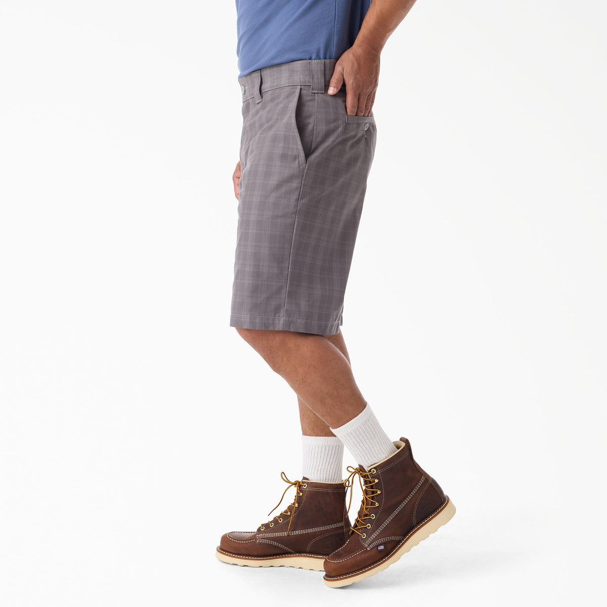 Dickies Plaid Work Shorts, 11" - Alloy (AL2)