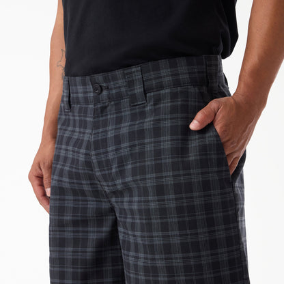 Dickies Plaid Work Shorts, 11" - Black (BLK)