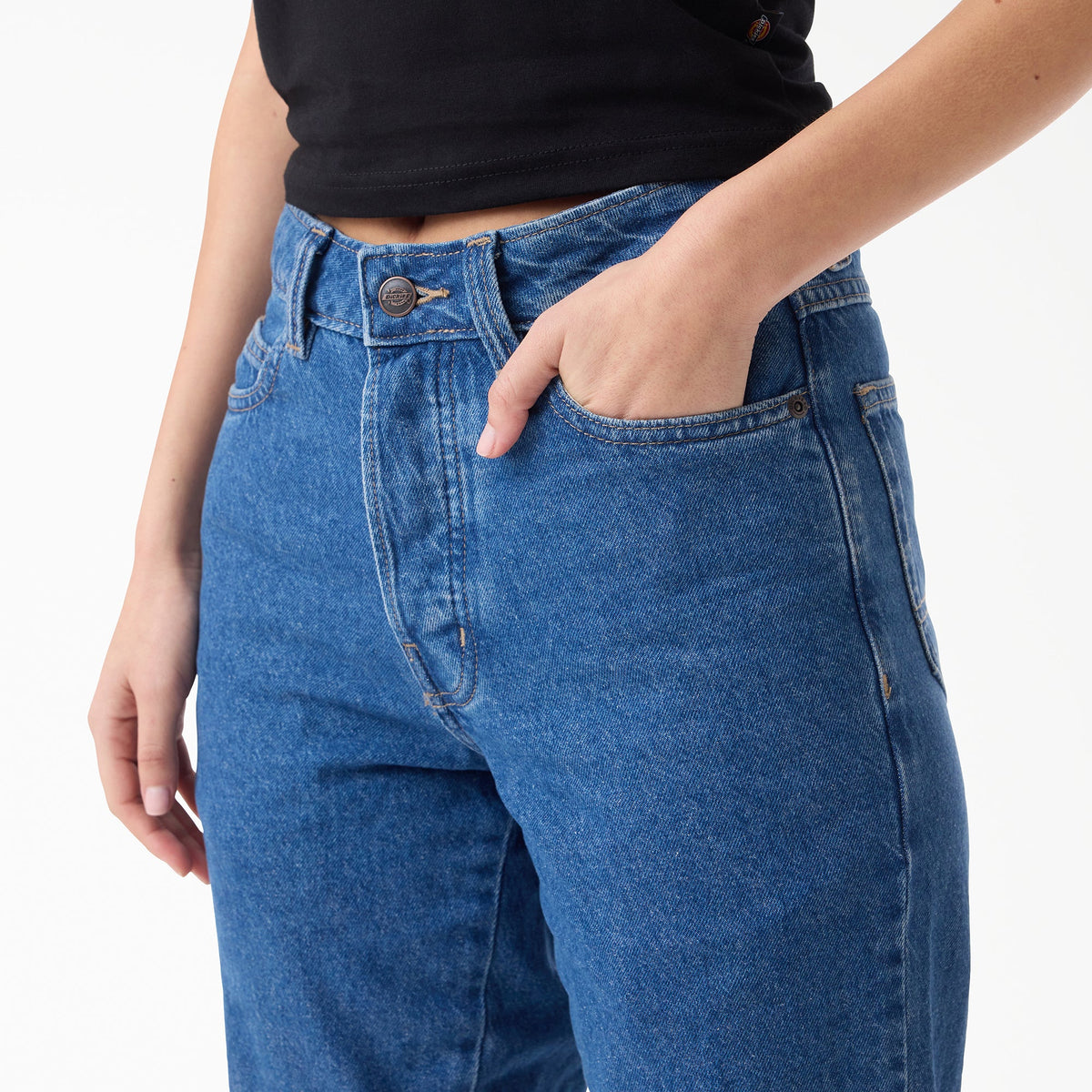 Dickies Women's Bootcut Jeans - CLASSIC BLUE (CLB)