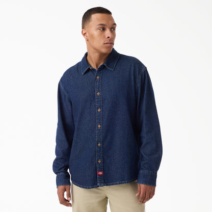 Dickies Lightweight Long Sleeve Denim Shirt - Dark Indigo (0DD)