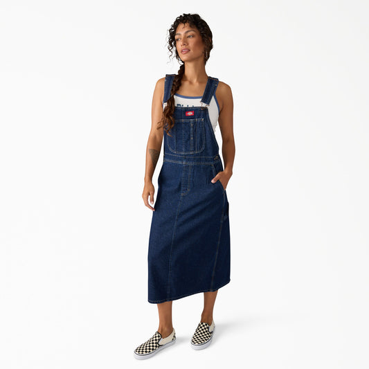 Dickies Women's Denim Bib Overall Dress - Dark Indigo (0DD)