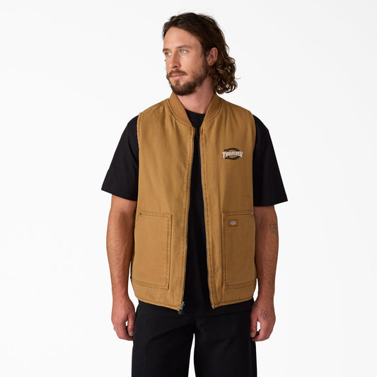 Dickies Dickies X Thrasher Reversible Vest - Brown Duck (0BD)