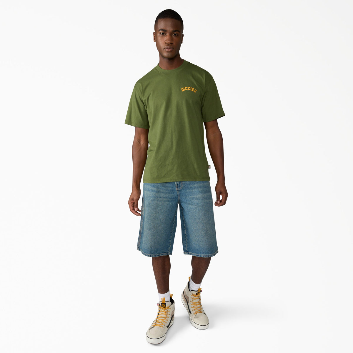 Dickies 958 Loose Short Jeans, 13" - Khaki Tinted Blue (L23)