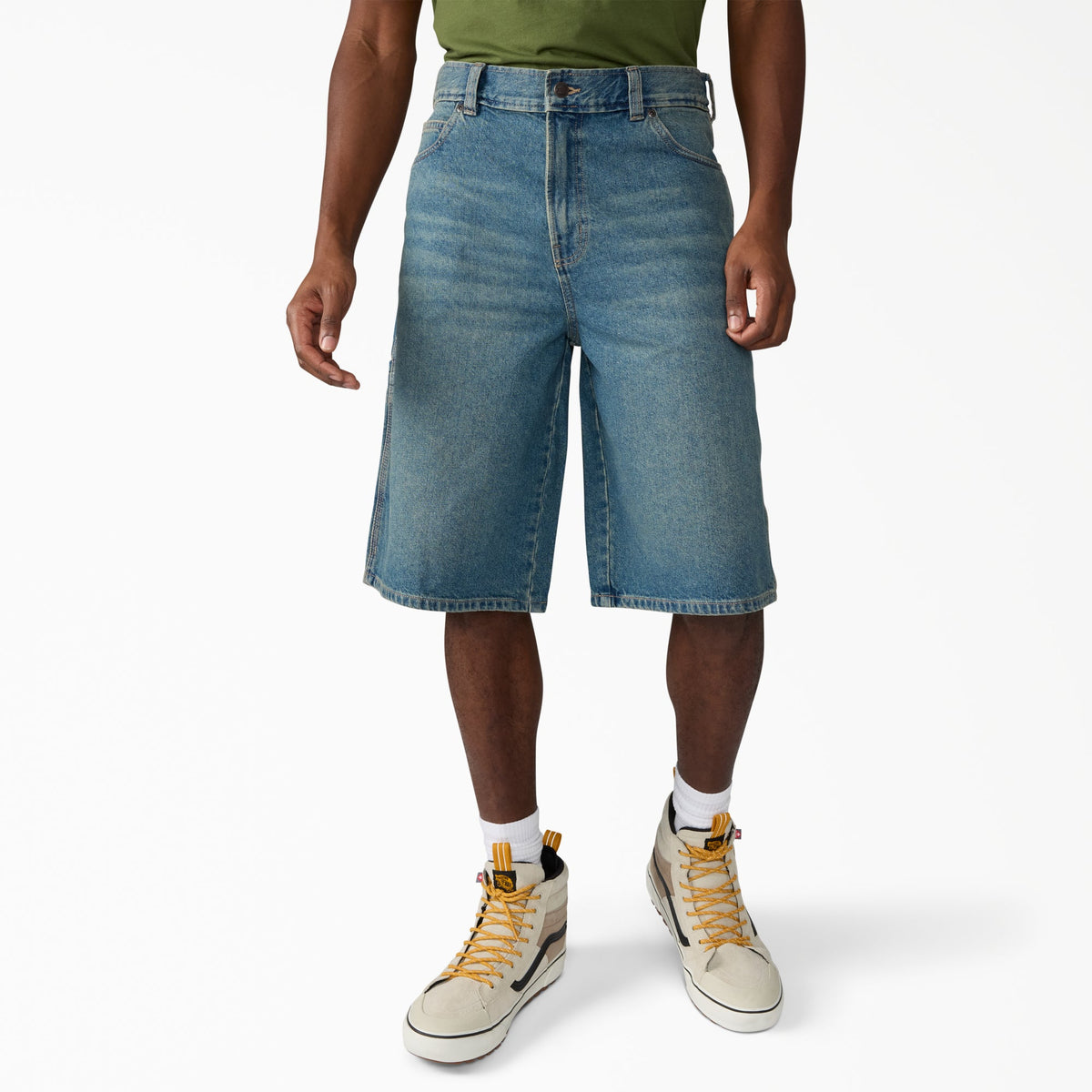 Dickies 958 Loose Short Jeans, 13" - Khaki Tinted Blue (L23)