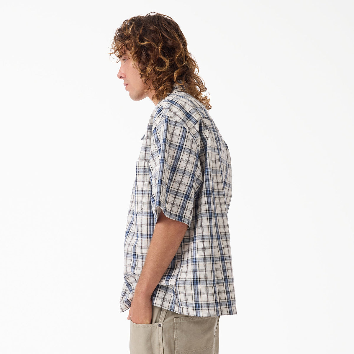 Dickies Springdale Short Sleeve Button-Up Shirt - Egret (C48)