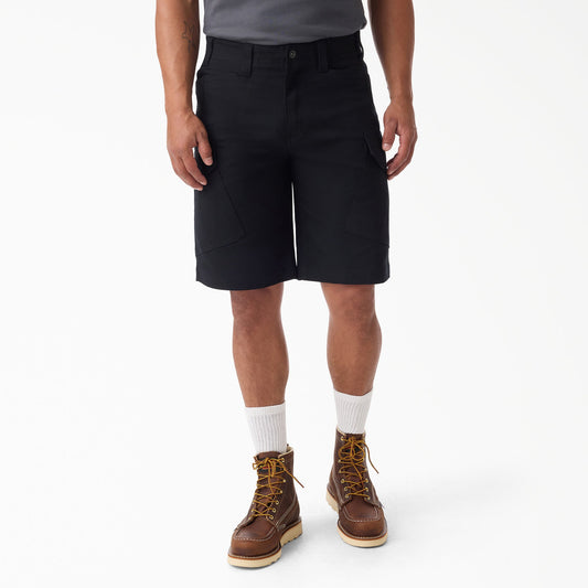 Dickies Tradebuilt Duck Canvas Cargo Shorts, 11" - Black (BLK)