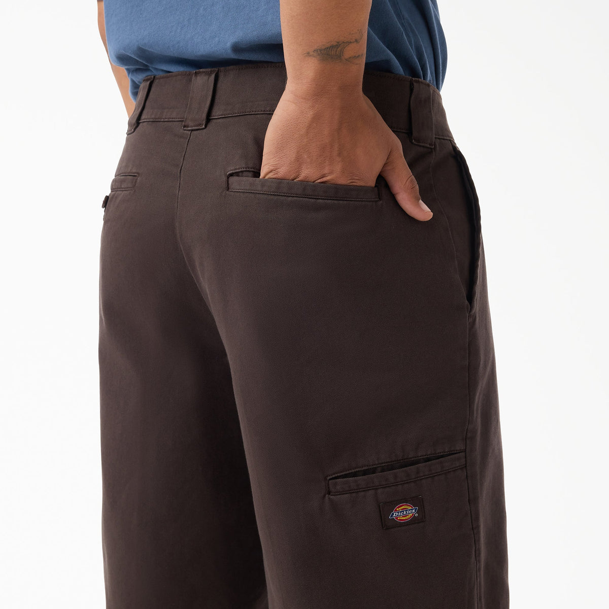 Dickies Worn In Loose Work Shorts, 13" - Dark Brown (0DB)