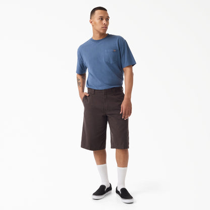 Dickies Worn In Loose Work Shorts, 13" - Dark Brown (0DB)