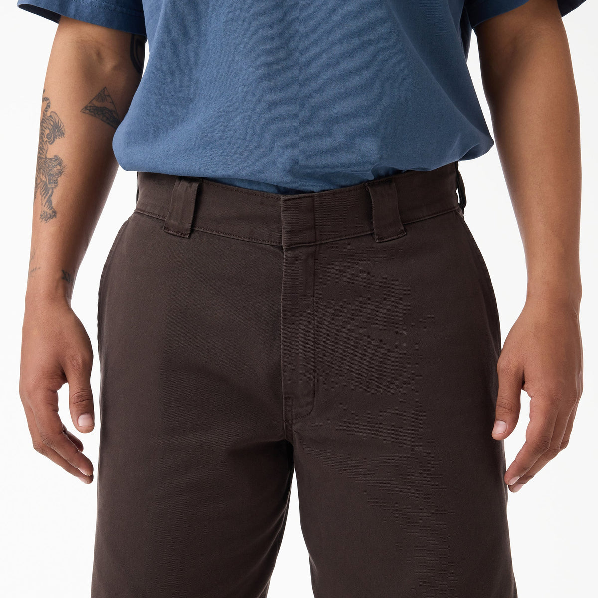 Dickies Worn In Loose Work Shorts, 13" - Dark Brown (0DB)
