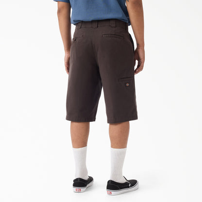 Dickies Worn In Loose Work Shorts, 13" - Dark Brown (0DB)