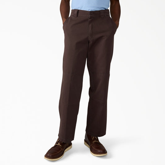 Dickies Worn In Double Knee Work Pants - Dark Brown (0DB)