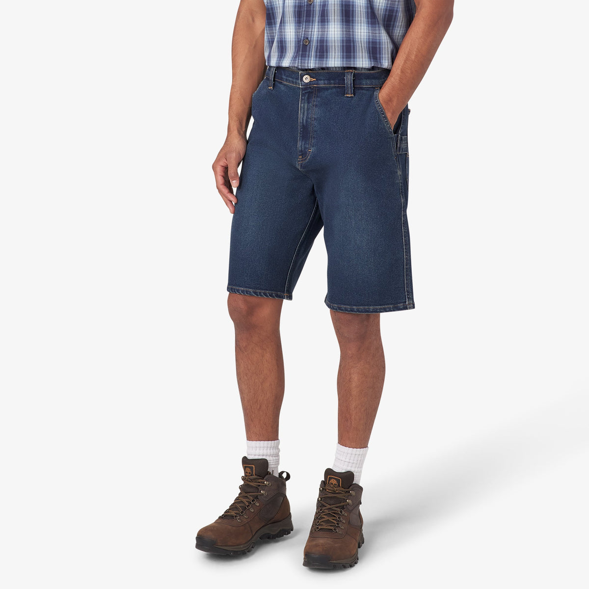 Dickies Denim Utility Shorts, 11" - Medium Denim Wash (MWI)