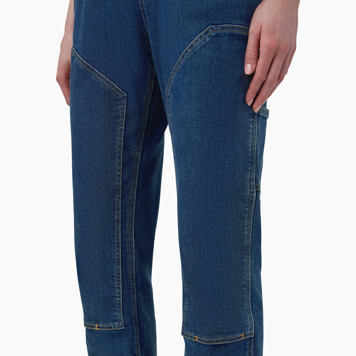 Dickies Women's Double Front Bib Overalls - Dark Stonewashed Denim (DS4)