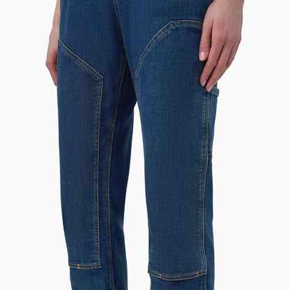 Dickies Women's Double Front Bib Overalls - Dark Stonewashed Denim (DS4)
