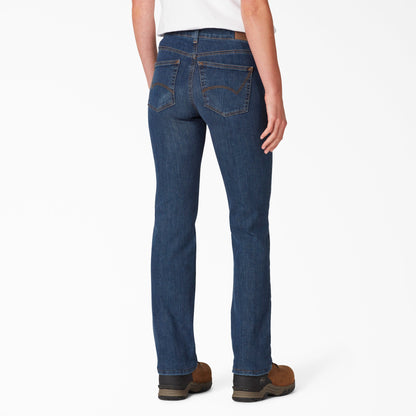 Dickies Women's Perfect Shape Straight Fit Jeans - Stonewashed Indigo Blue (SNB)