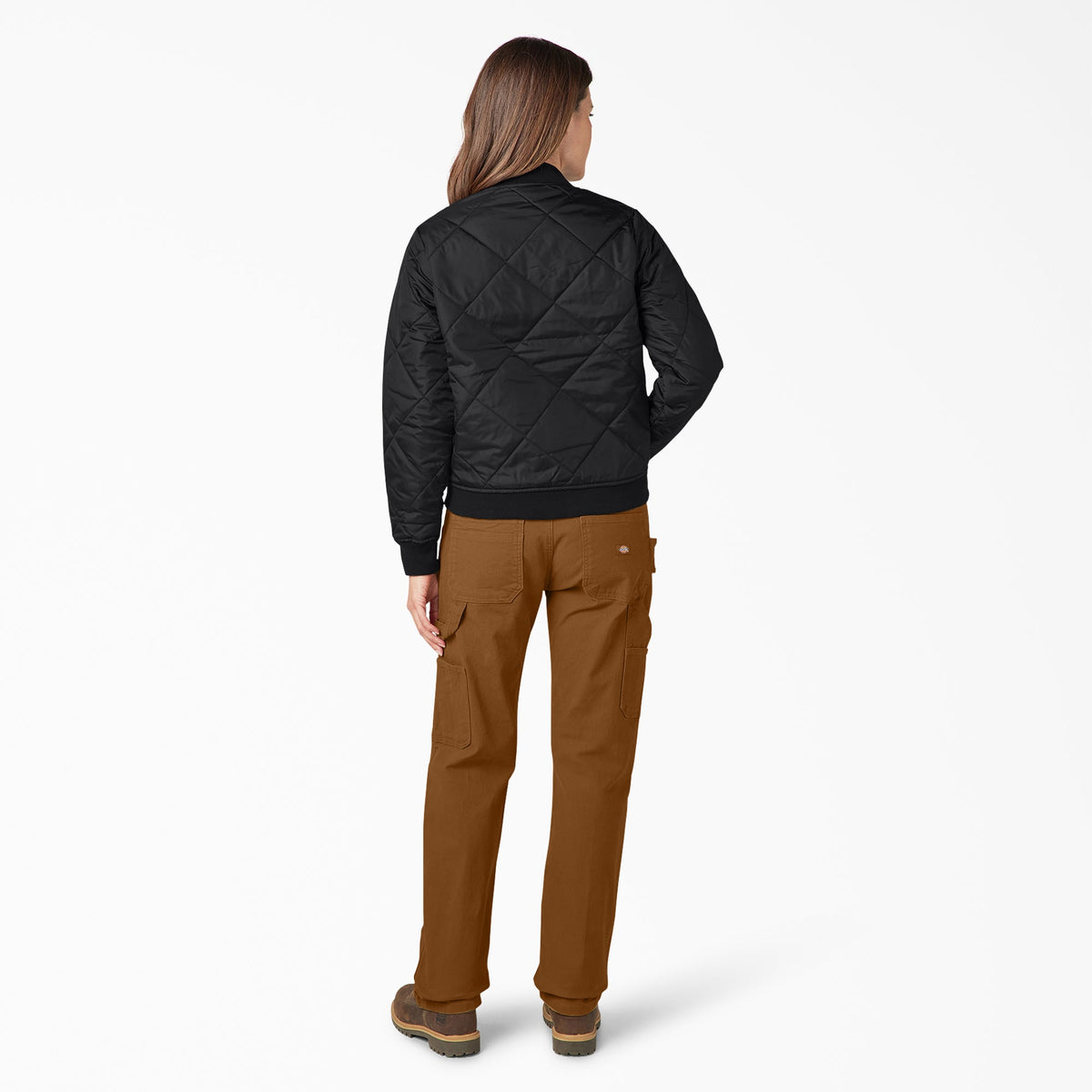 Dickies Women's Quilted Bomber Jacket - Black (BK)