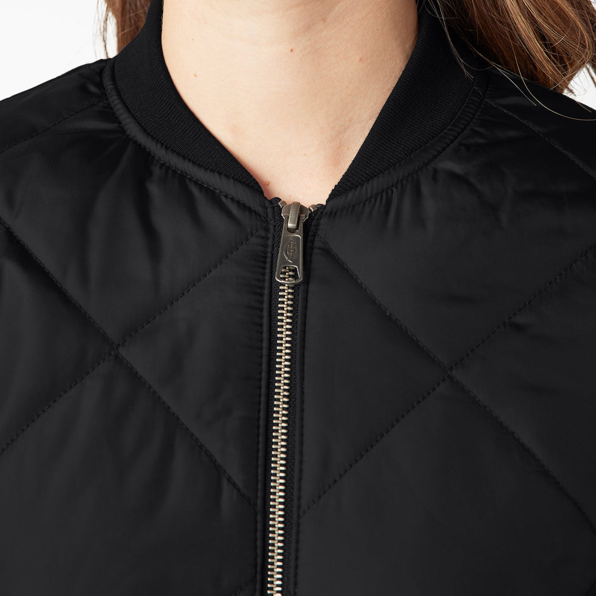 Dickies Women's Quilted Bomber Jacket - Black (BK)