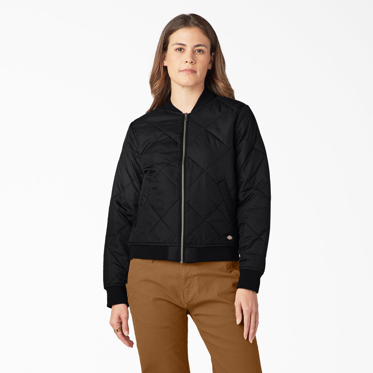 Dickies Women's Quilted Bomber Jacket - Black (BK)