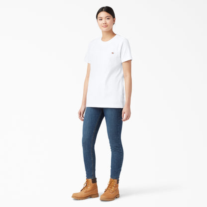 Dickies Women's Heavyweight Short Sleeve Pocket T-Shirt - White (WH)