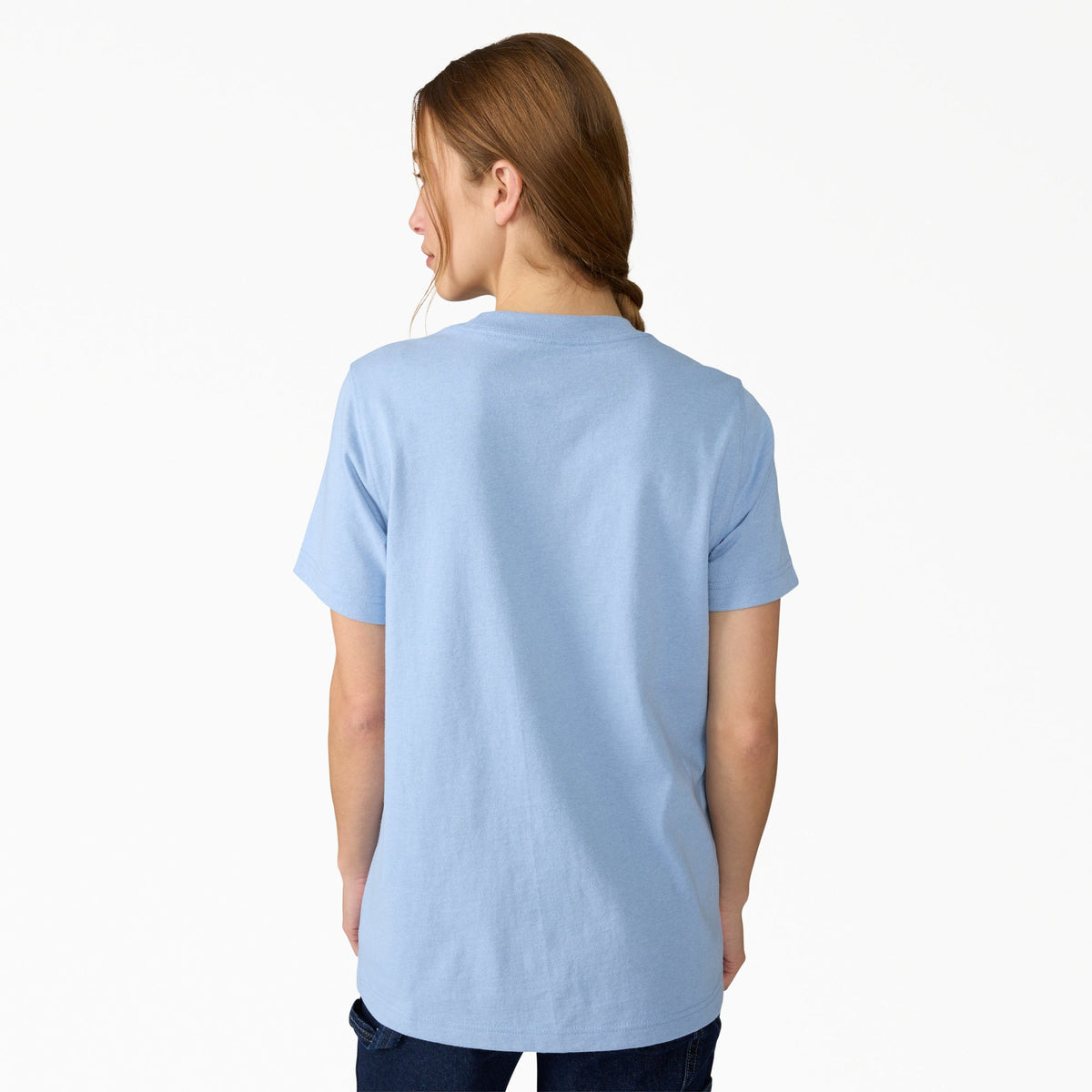 Dickies Women's Heavyweight Short Sleeve Pocket T-Shirt - Endless Sky Heather (L49)