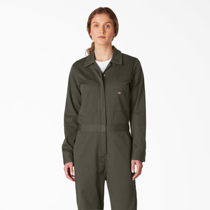 Dickies Women's Long Sleeve Coveralls - Moss Green (MS)