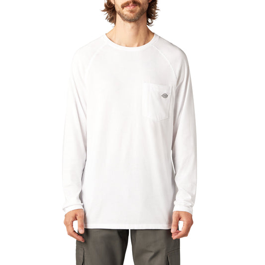 Dickies Cooling Long Sleeve Pocket T-Shirt - White (WH)