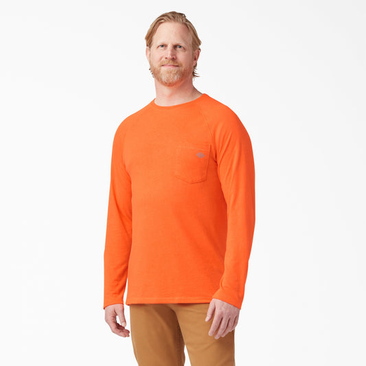 Dickies Cooling Long Sleeve Pocket T-Shirt - Bright Orange (BOD)