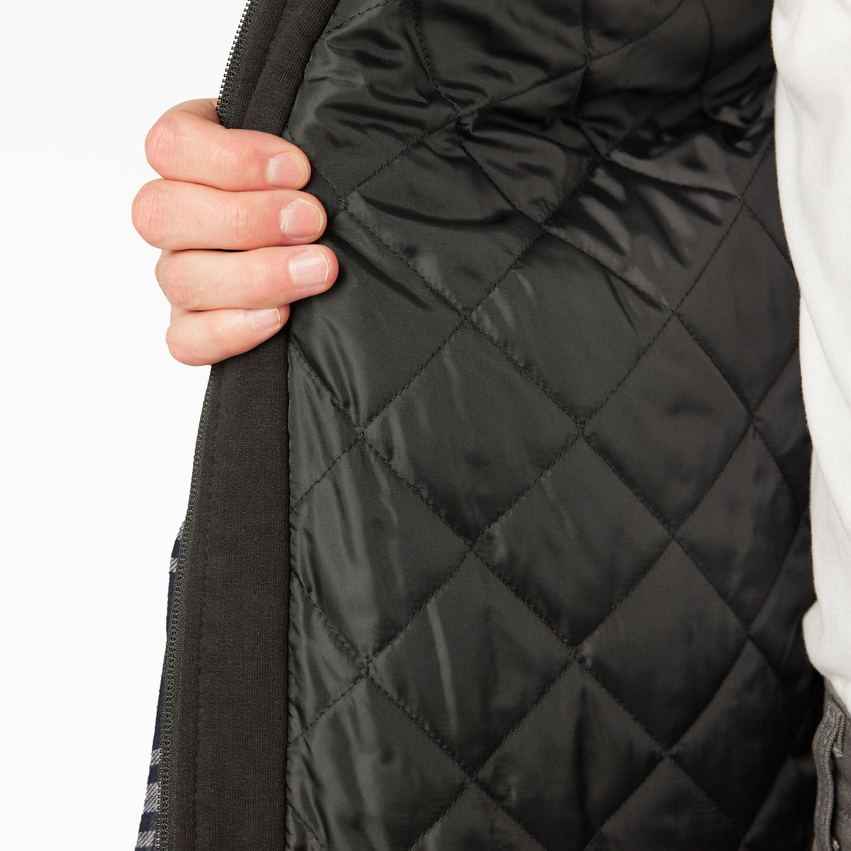 Dickies Flannel Hooded Shirt Jacket - Black/Charcoal Plaid (WBC)