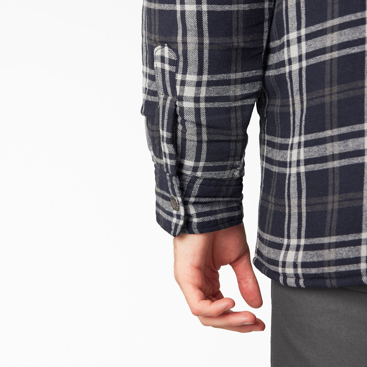 Dickies Flannel Hooded Shirt Jacket - Black/Charcoal Plaid (WBC)