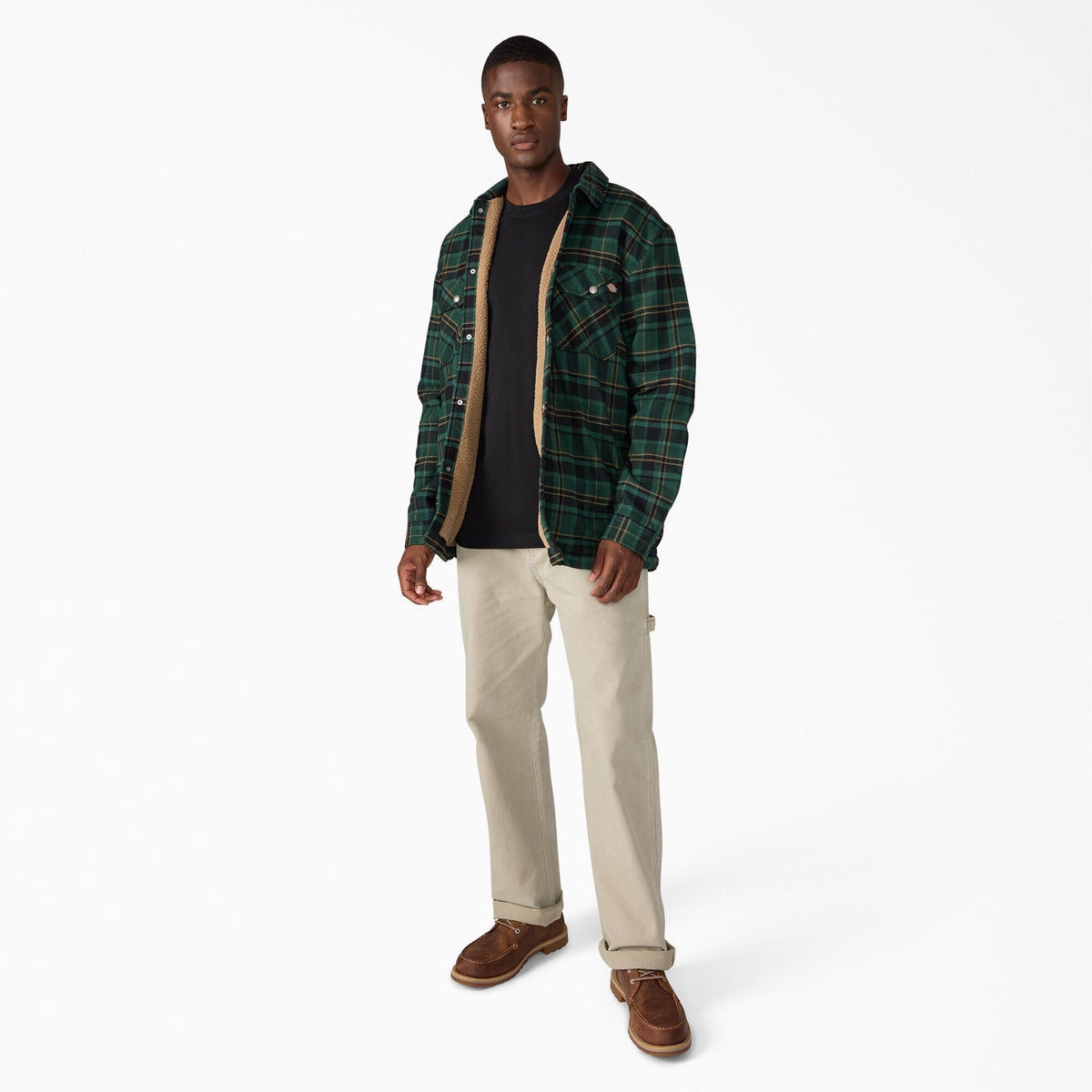 Dickies Water Repellent Fleece-Lined Flannel Shirt Jacket - Cypress (K72)