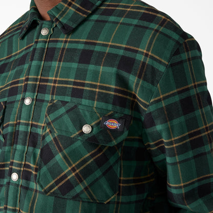 Dickies Water Repellent Fleece-Lined Flannel Shirt Jacket - Cypress (K72)